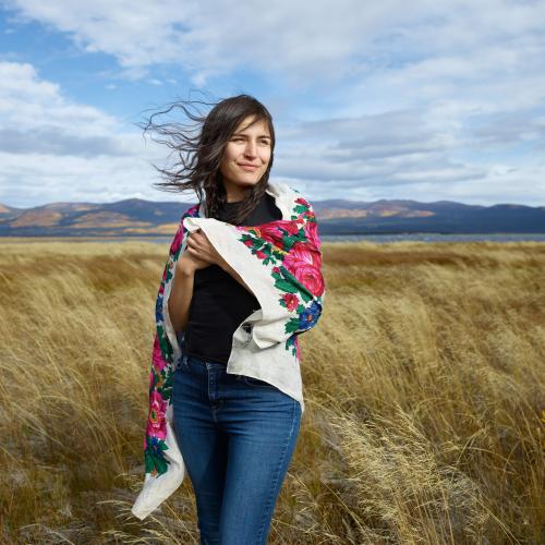 Kluane First Nation citizen Pascale on her traditional territory