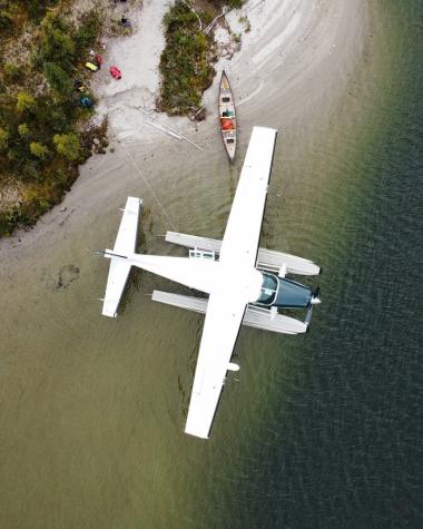 A float plane in a lake